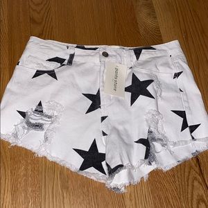 Cute star jean shorts